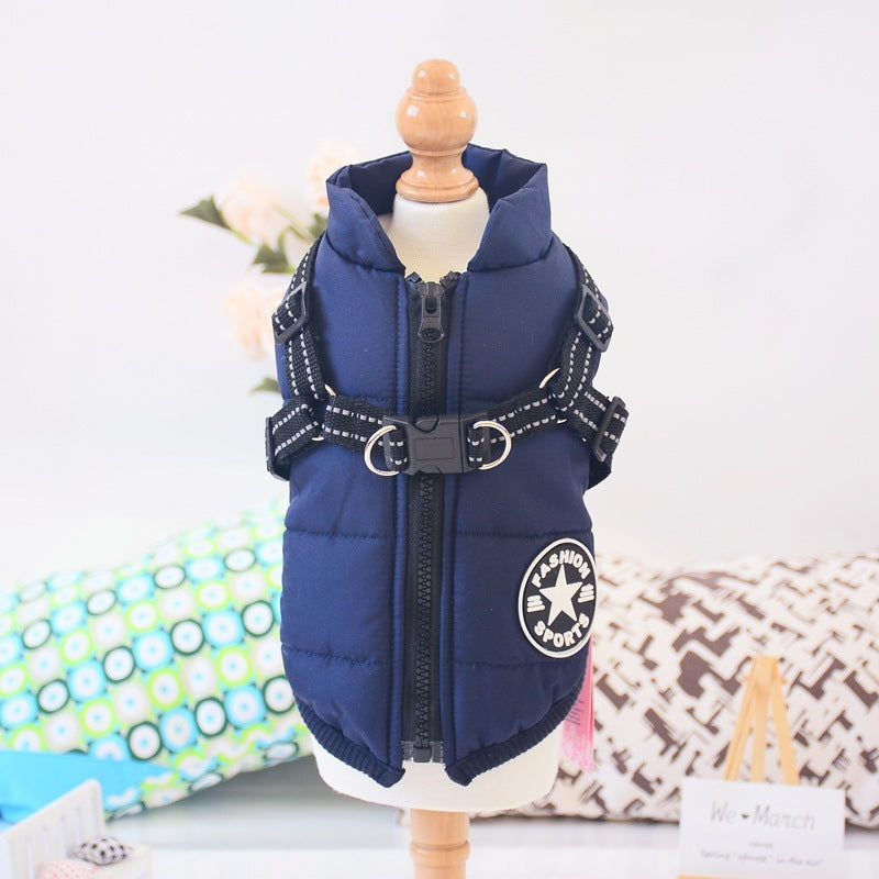 Warm & Waterproof Pet Jacket with Harness