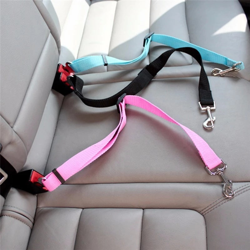 Pet Car Seat Belt with Safety Clip for Dogs & Cats