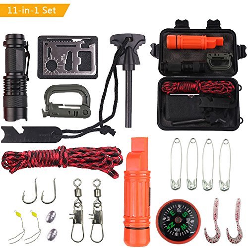 All-in-One Camping Gear Survival Tool with SOS Functions