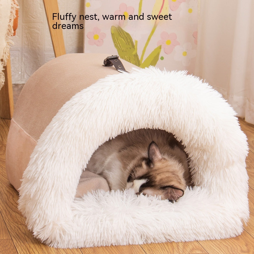 Snuggle Haven Pet Bed – Soft Comfort, All-Year Warmth