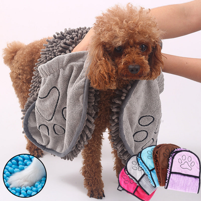 Microfiber Pet Bathrobe – Ultra Absorbent & Quick-Drying