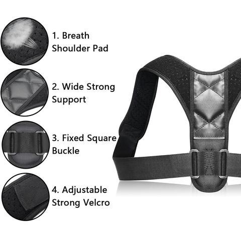 Posture Support Harness — Back, Shoulder, Spine Brace