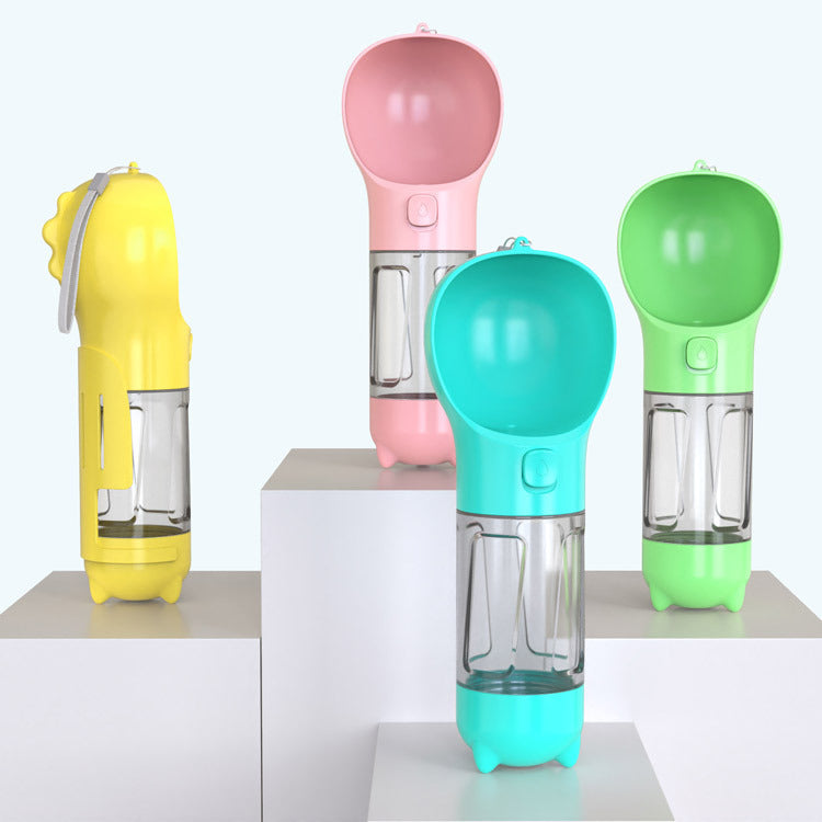 All-in-One Portable Pet Dispenser: Drink, Food, Waste, Play
