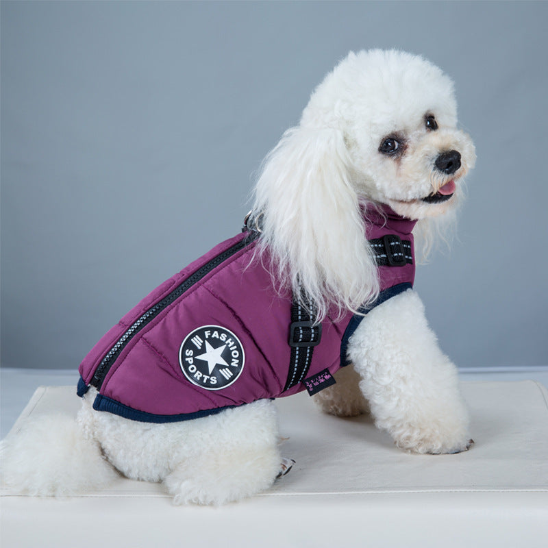Warm & Waterproof Pet Jacket with Harness