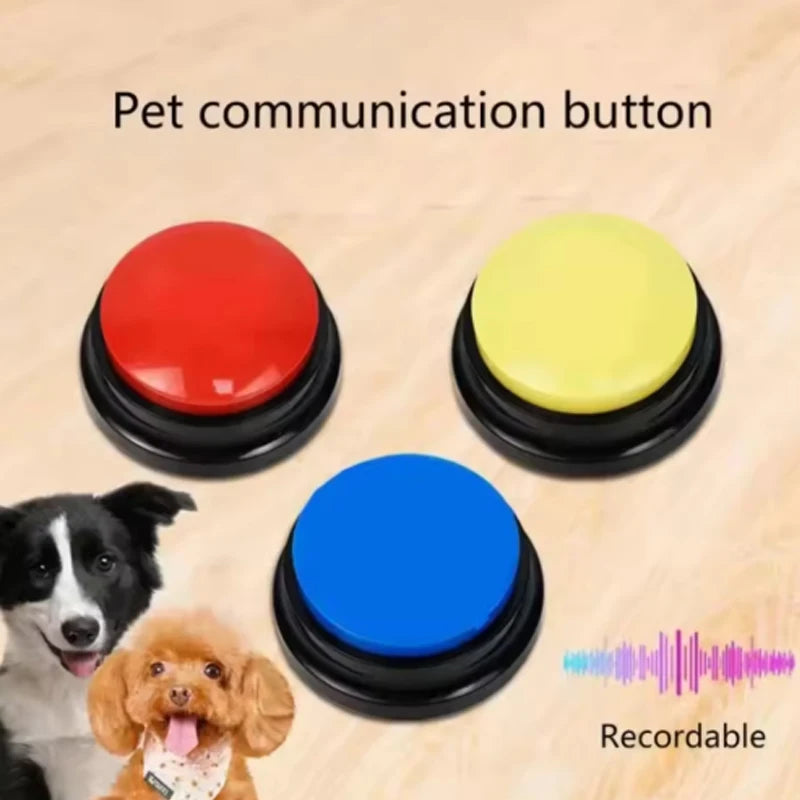 Voice Recording Button Pet Toys Dog Buttons for Communication Pet Training Buzzer Recordable Talking Button Intelligence Dog Toy