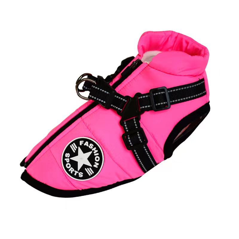 Warm & Waterproof Pet Jacket with Harness