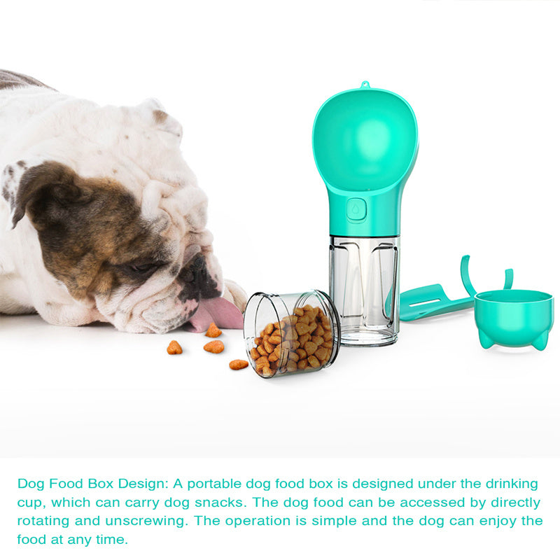 All-in-One Portable Pet Dispenser: Drink, Food, Waste, Play