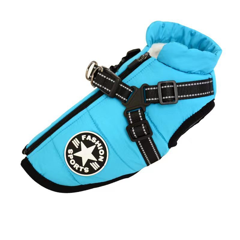 Warm & Waterproof Pet Jacket with Harness